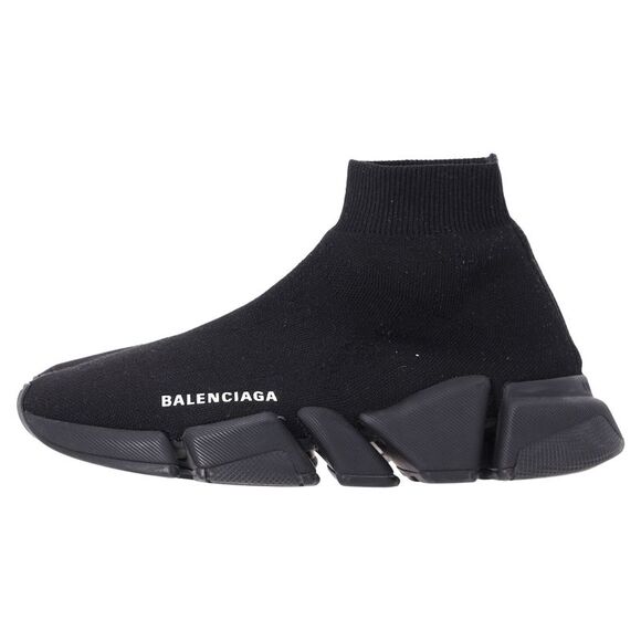 Balenciaga Speed 2.0 Knit Sneakers In Black Polyester - Picture 11 of 12